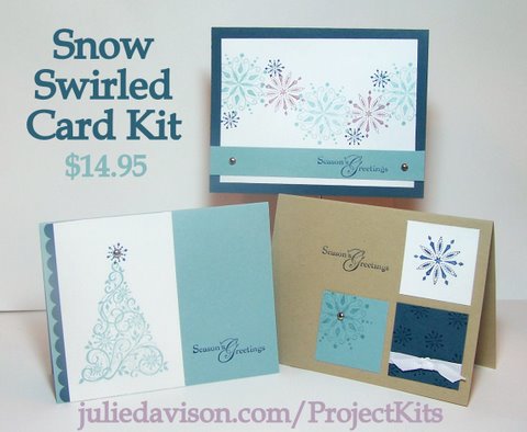 Snow Swirled Card Kit
